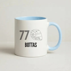 Bottas Helmet 2026 Coffee Baby Blue Mug