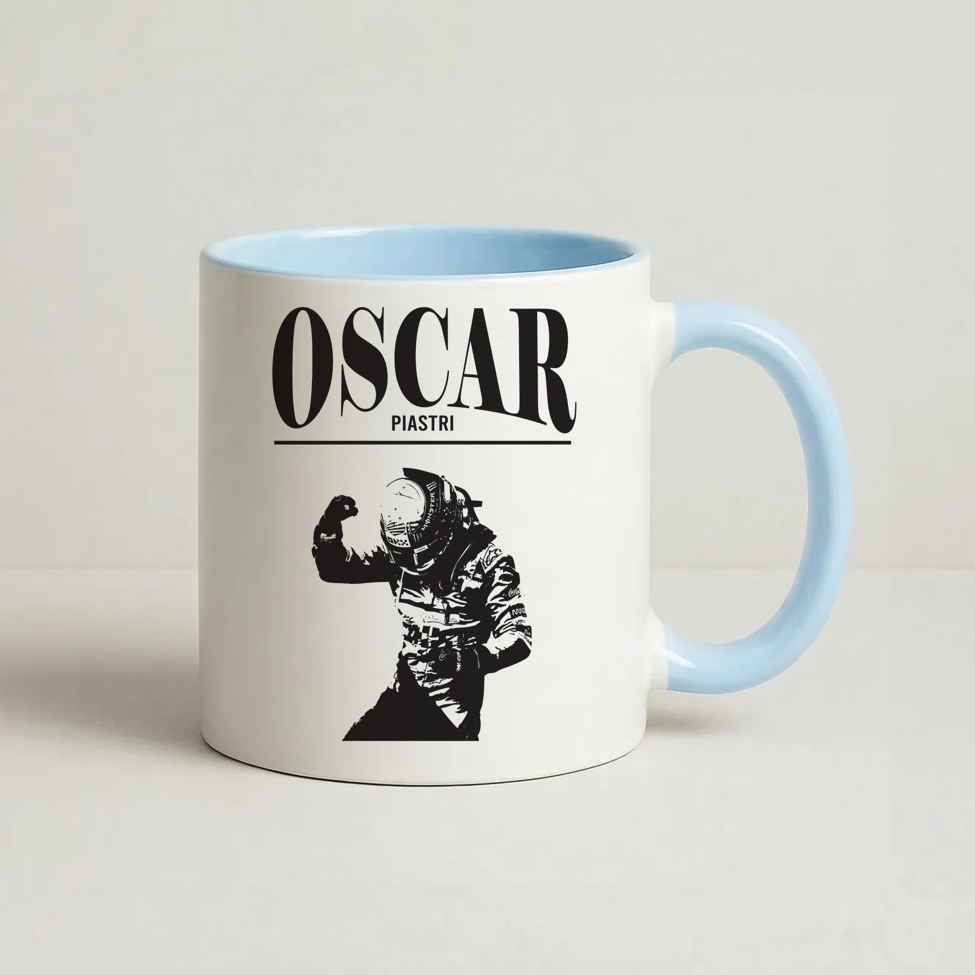 Oscar Orange And Black Coffee Baby Blue Mug
