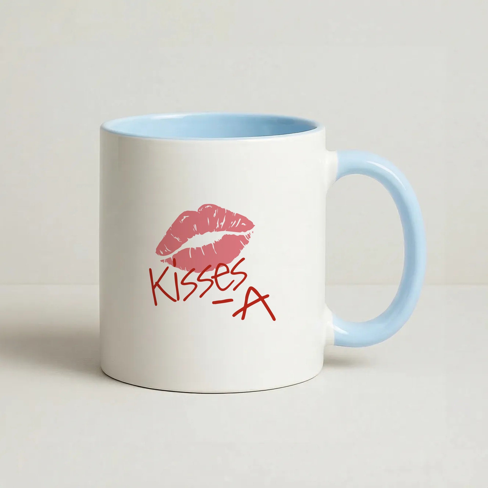 Kisses - A - Pretty Litte Liars Coffee Baby Blue Mug