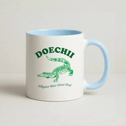 Alligator Bites Never Heal Collage Coffee Baby Blue Mug