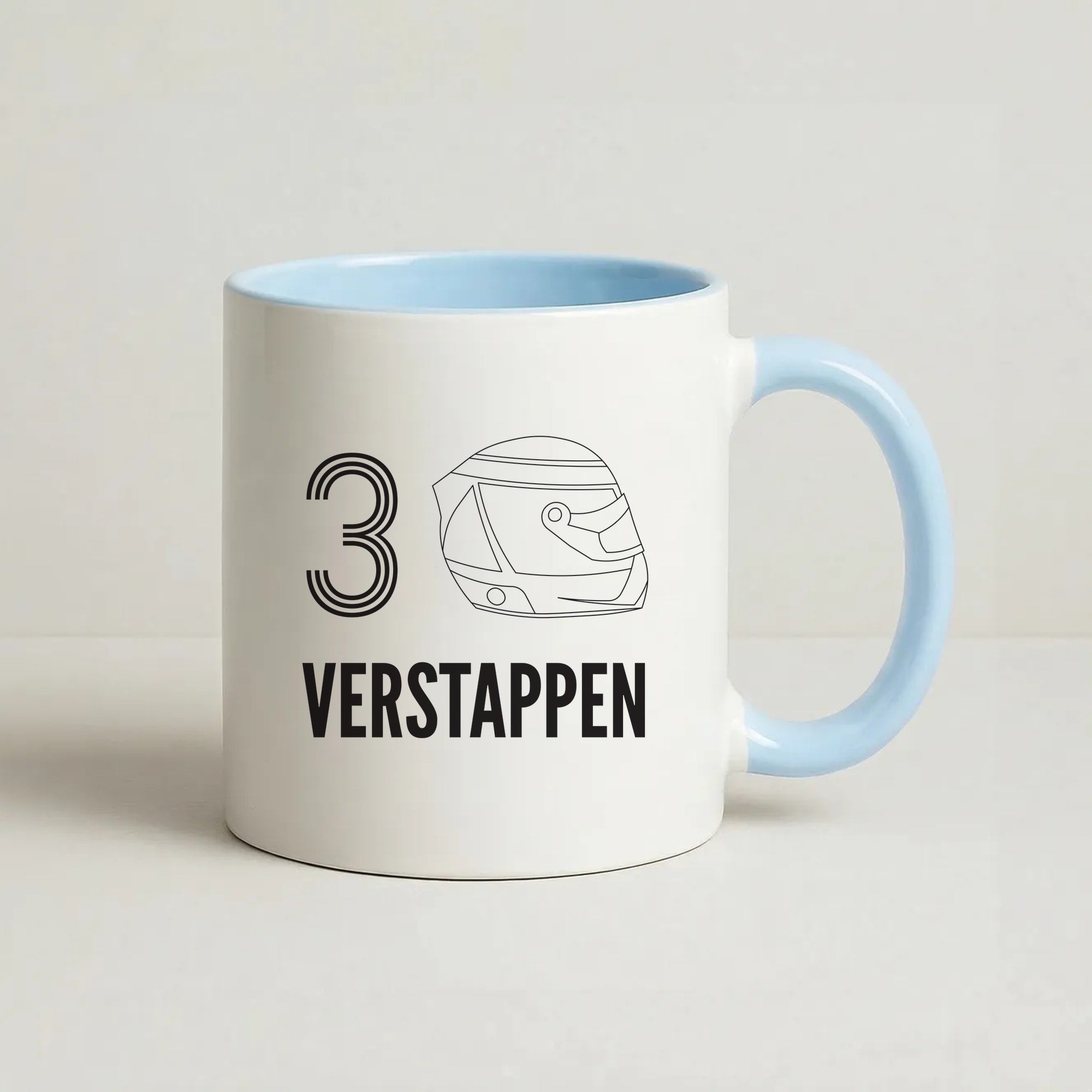 Verstappen Helmet 2026 Coffee Baby Blue Mug
