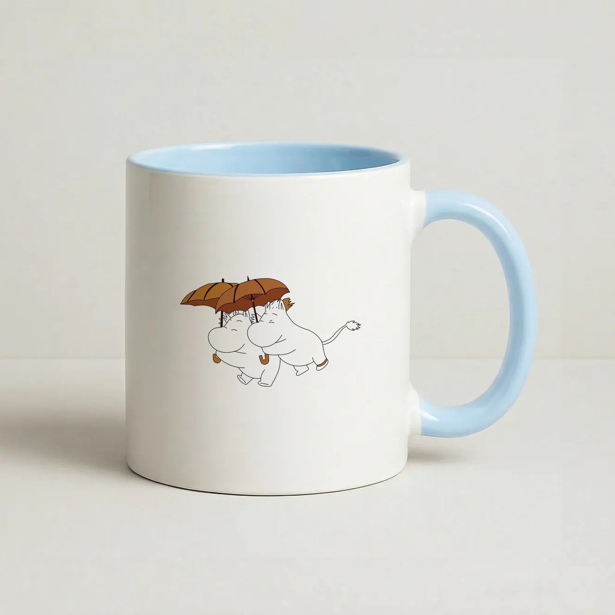 Moom Umbrellas Coffee Baby Blue Mug