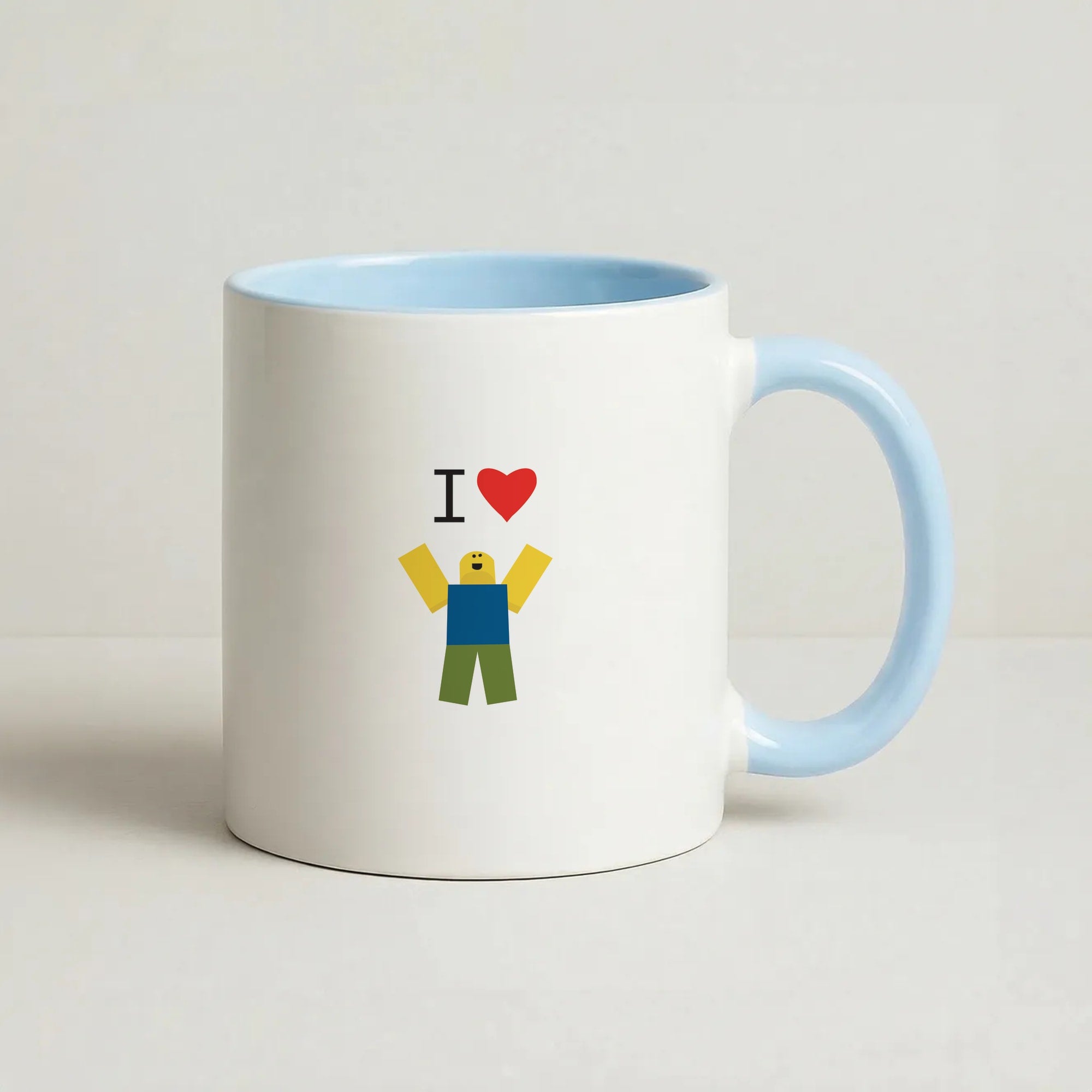 I love Blox Gaming Coffee Baby Blue Mug