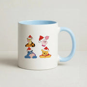 Bear, Tiger, Donkey and Pig Pattern Christmas Mug 3