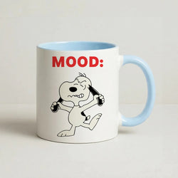 Mood Cartoon Beagle  Coffee Baby Blue Mug