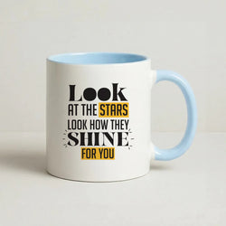 Look At The Stars Coffee Baby Blue Mug