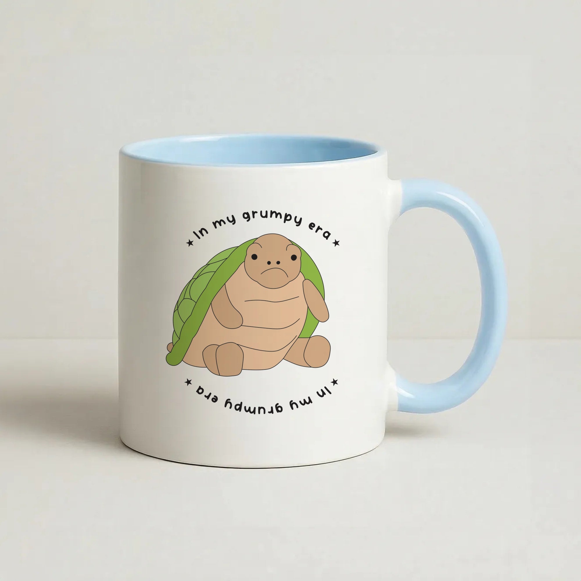 Grumpy Era Turtle Coffee Baby Blue Mug