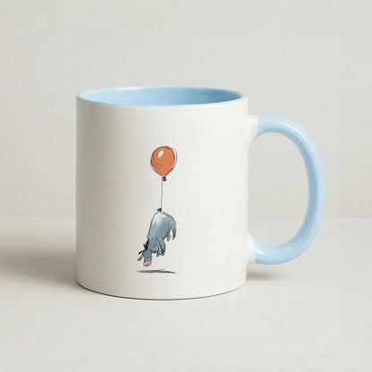 Donkey And His Balloon Coffee Baby Blue Mug