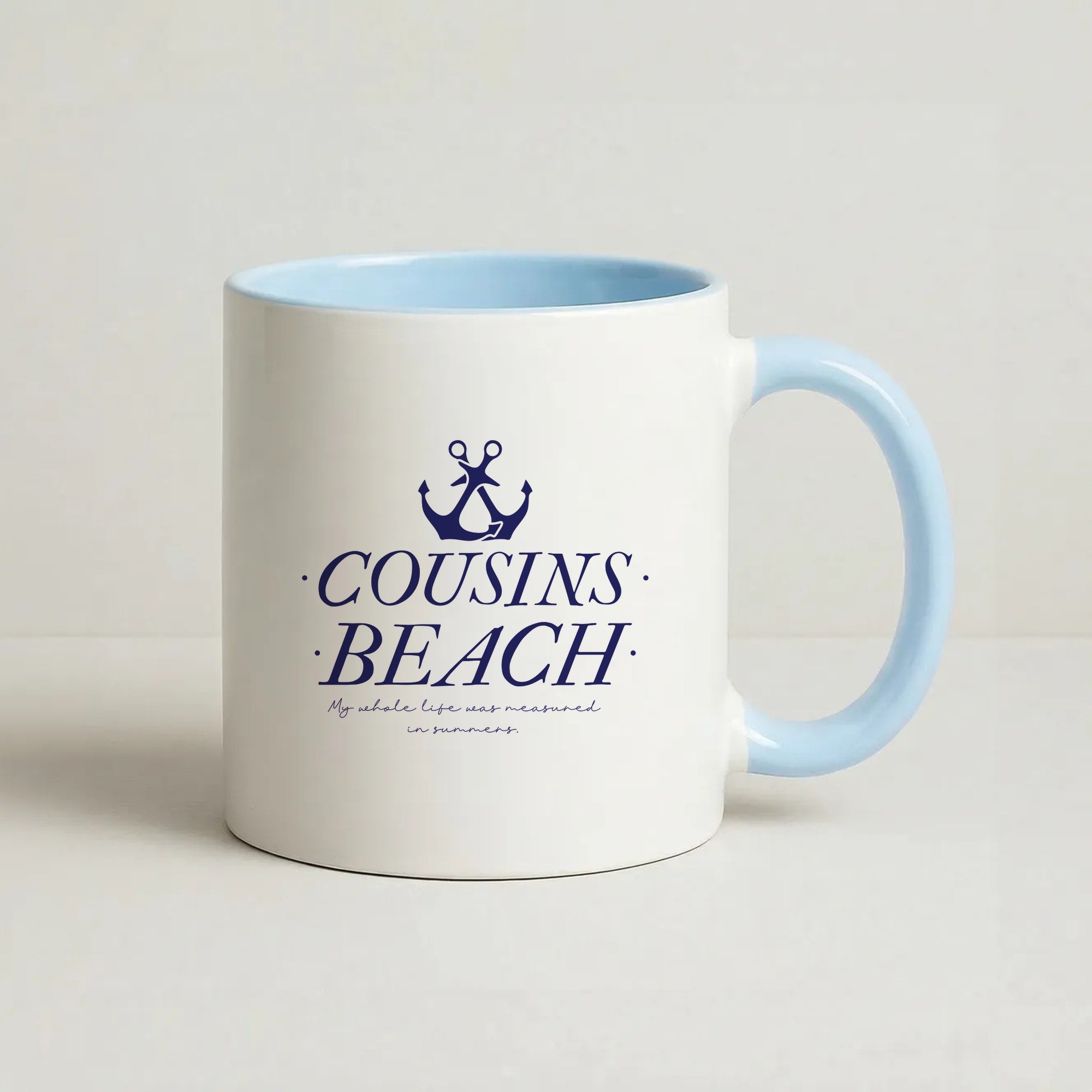 Stripes Cousin Beach Coffee Baby Blue Mug