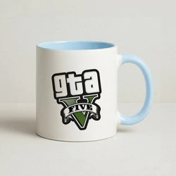 Green Five - Video Game Coffee Baby Blue Mug