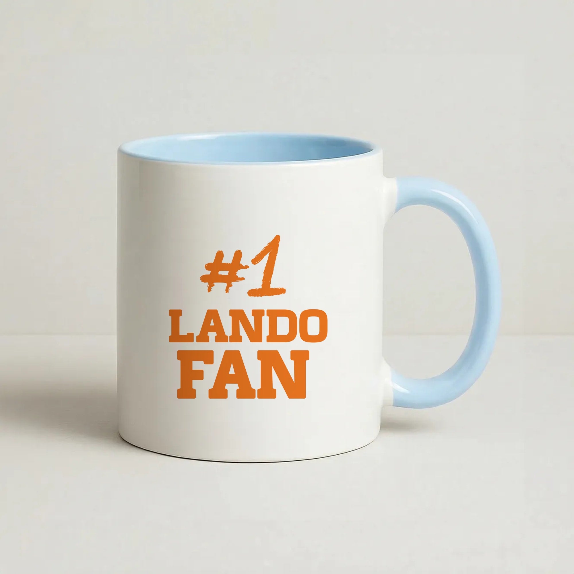 #1 Lando Fan Coffee Baby Blue Mug