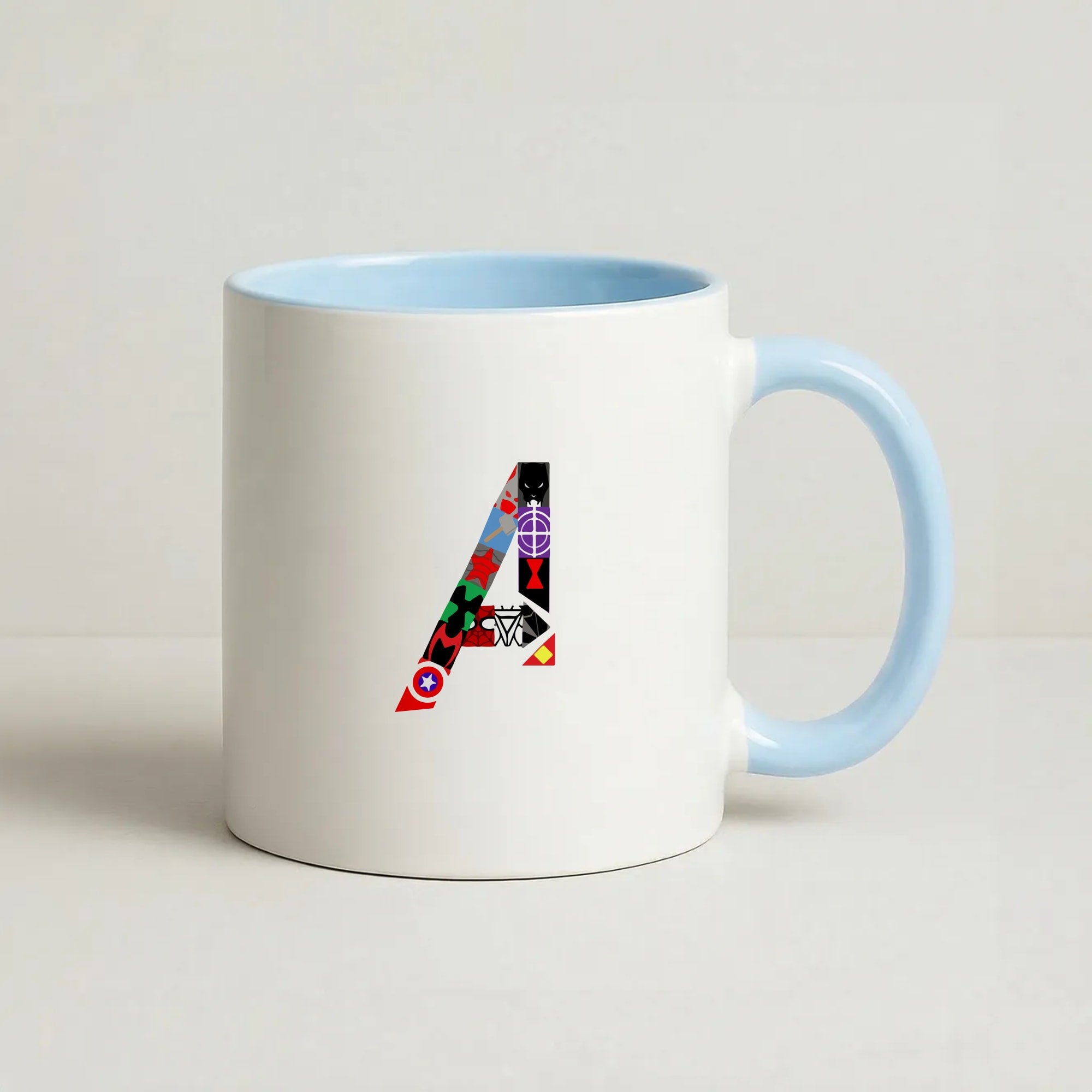 Avengers Logo - Marvel Coffee Baby Blue Mug
