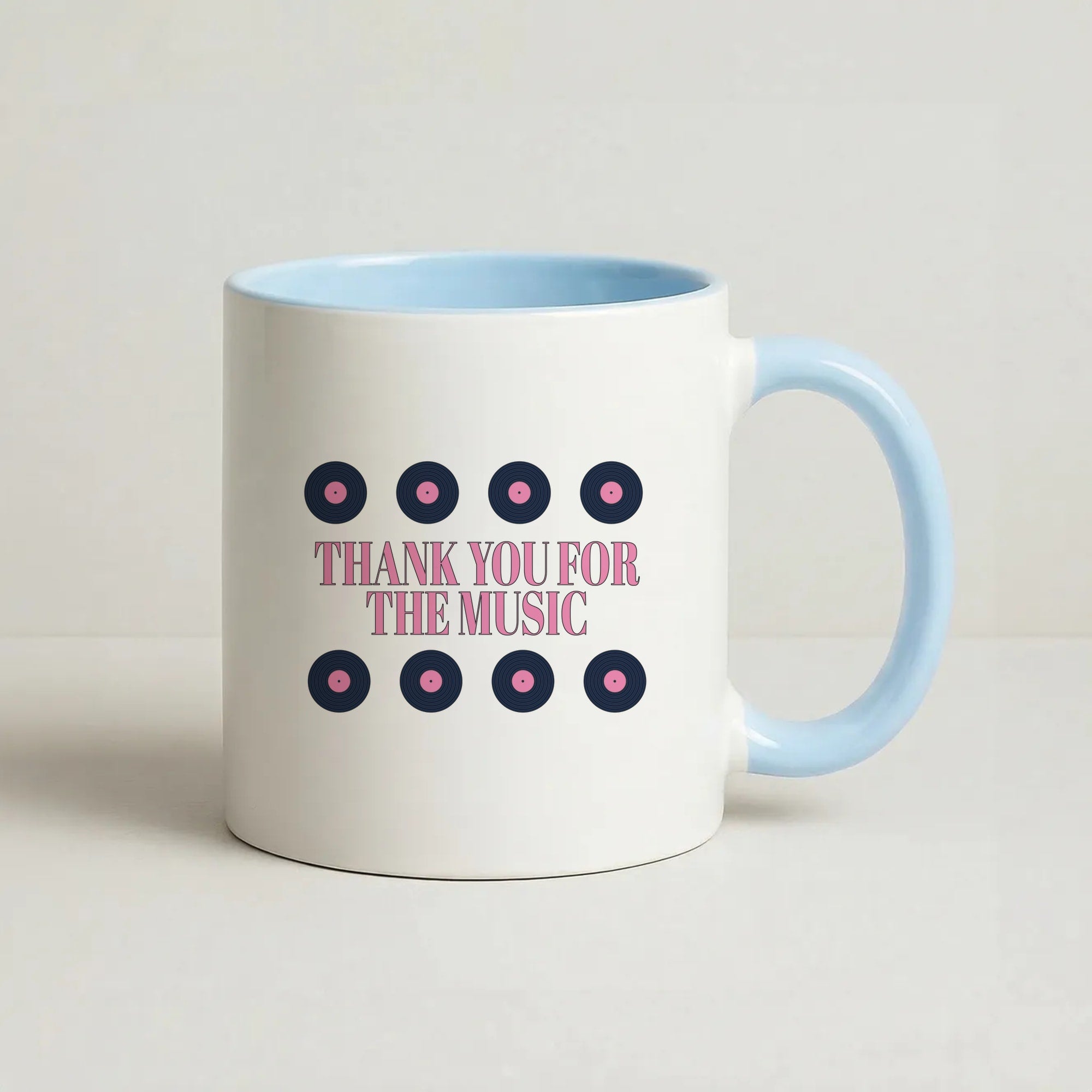 Thank You For The Music - Mamma Mia Coffee Baby Blue Mug