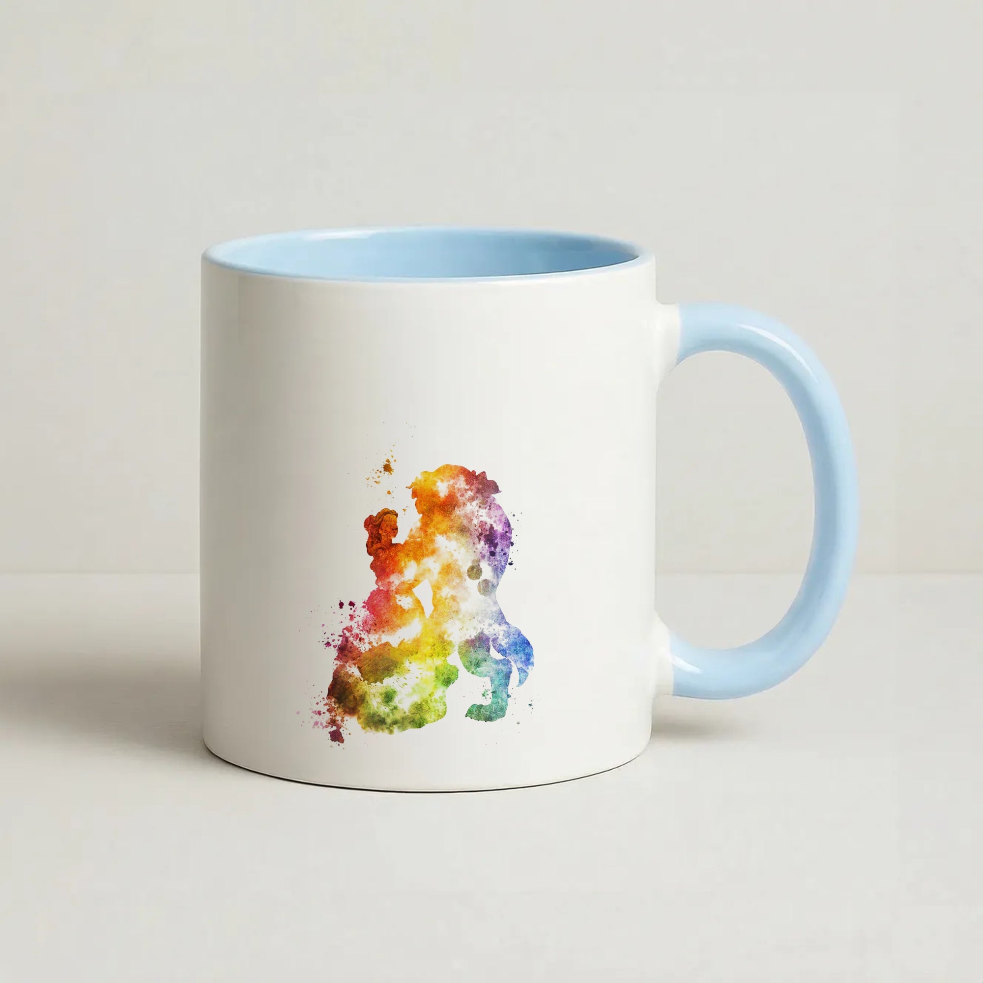 Watercolour Beauty Fairytale Coffee Baby Blue Mug