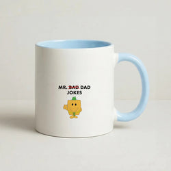 Mr Dad Jokes - Personalised Father's Day Coffee Baby Blue Mug