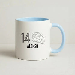 Alonso Helmet 2026 Coffee Baby Blue Mug