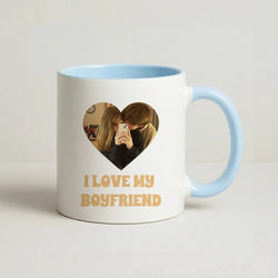I Love My Boyfriend - Personalised Couples Coffee Baby Blue Mug