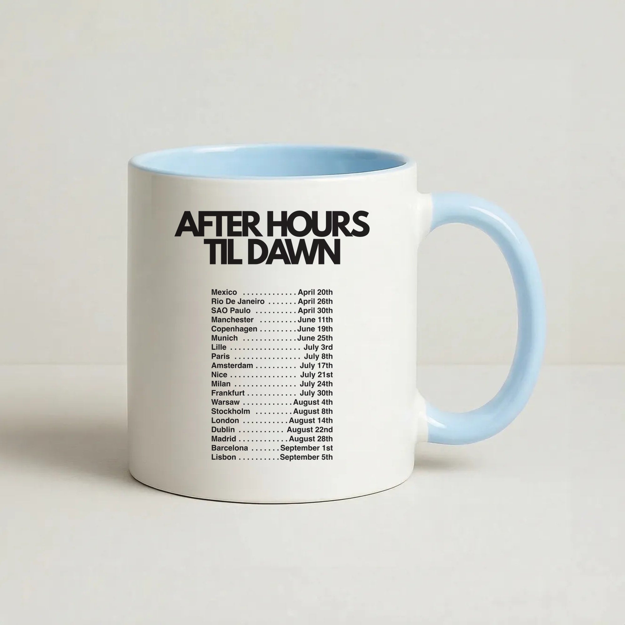 2026 Tour AHTD Coffee Baby Blue Mug
