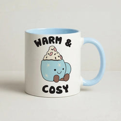 Hot Cocoa Plush Quote Coffee Baby Blue Mug