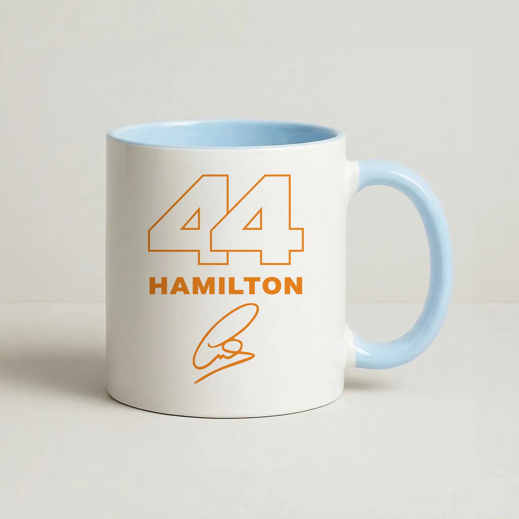 Stripes 44 Hamilton Coffee Baby Blue Mug