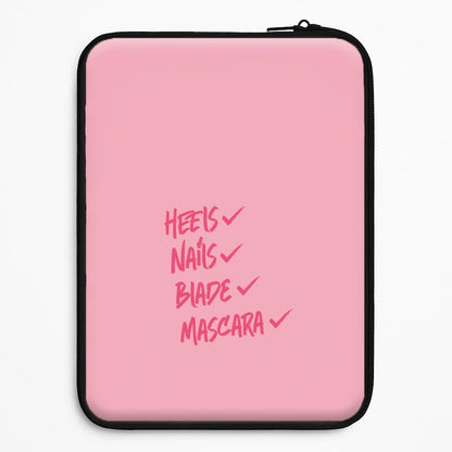 Heels, Nails, Blade, Mascara Universal Laptop Sleeve