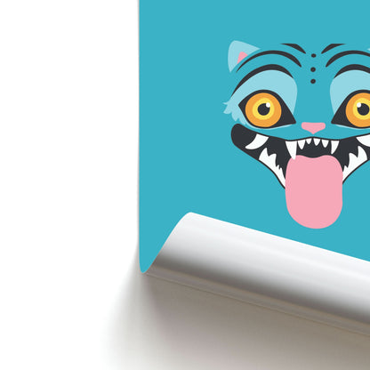 Demon Cat Face Poster