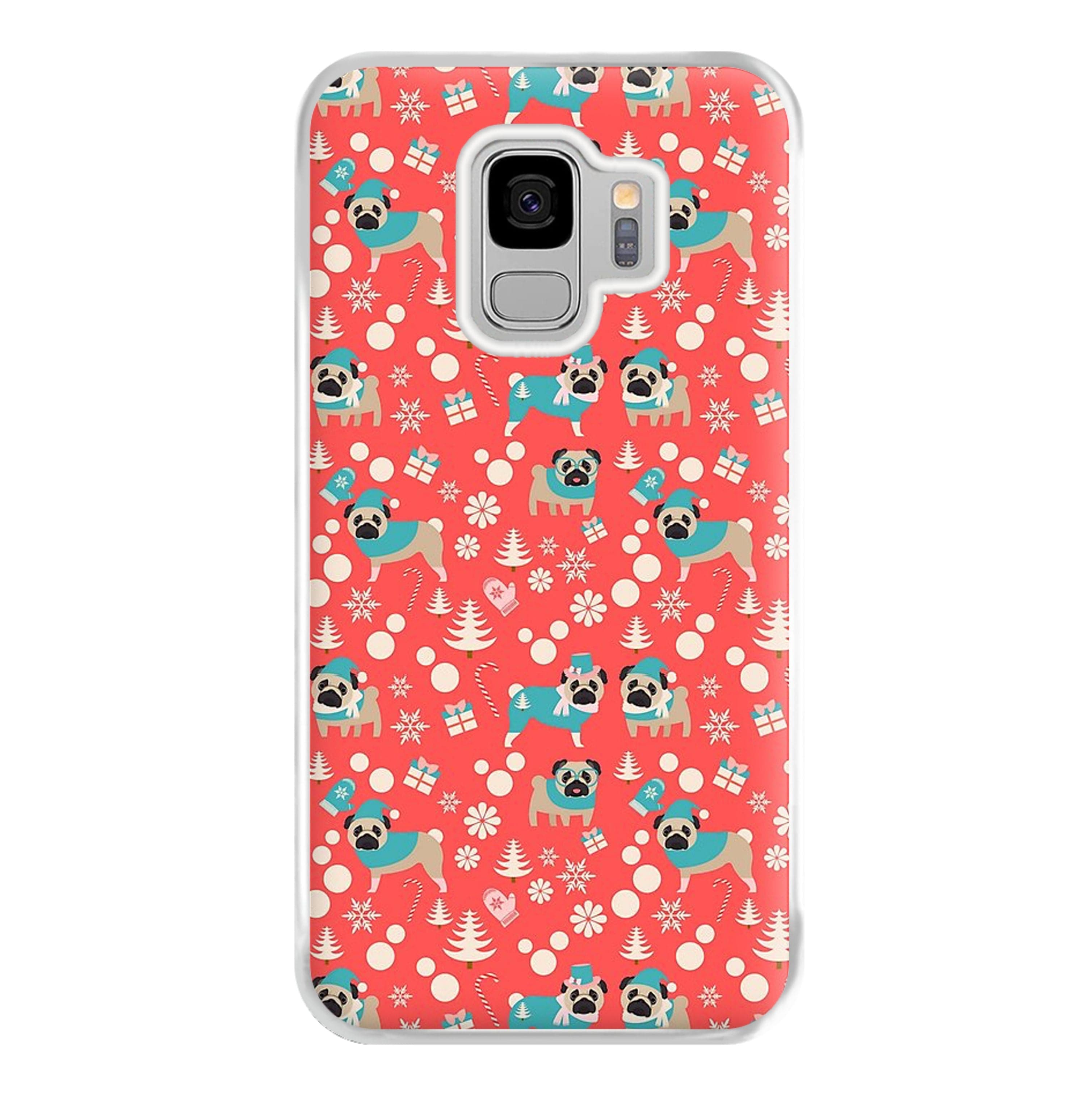 Christmas Pug Pattern Phone Case