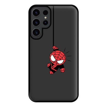 Gray Hanging Spider Hero Galaxy S23 Ultra Case