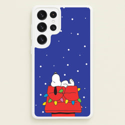 Cartoon Beagle Fairylights Galaxy S22 Ultra Case