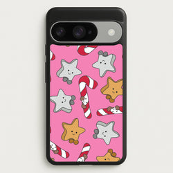 Pink Christmas Plushies Pattern Google Pixel 10 / 10 Pro Case