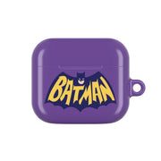 Bat Superhero Purple Logo AirPods Case 3