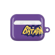 Bat Superhero Purple Logo AirPods Case 7
