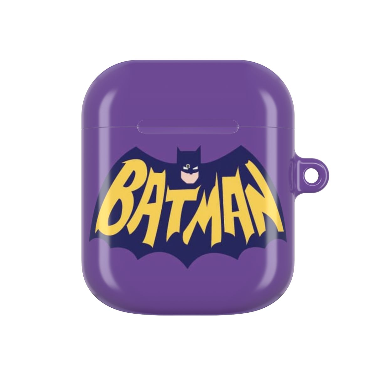 Bat Superhero Purple Logo AirPods Case