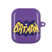 Bat Superhero Purple Logo AirPods Case 1