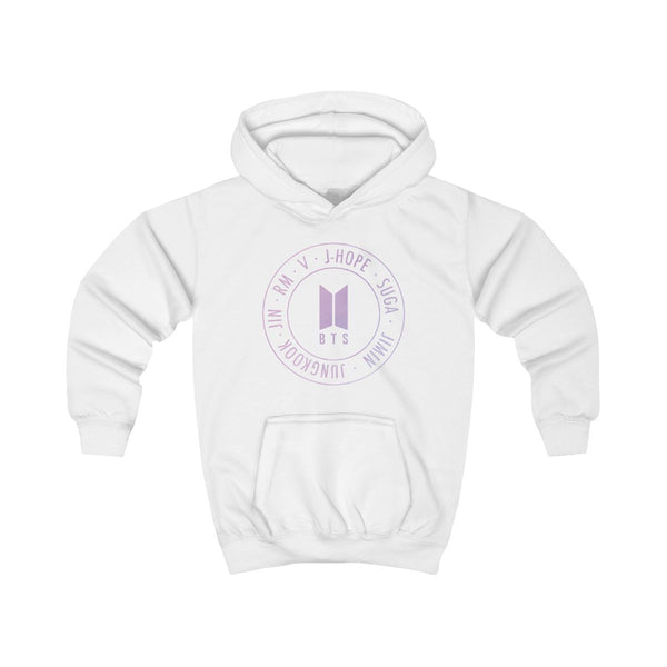 Galaxy Logo - BTS Kids Hoodie White Front