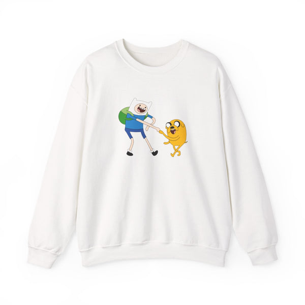 Jake The Dog And Finn The Human Sweatshirt White Front