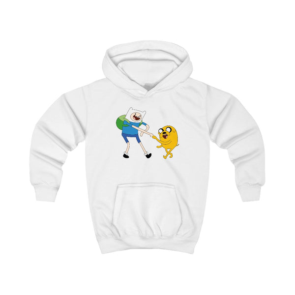 Jake The Dog And Finn The Human Kids Hoodie White Front