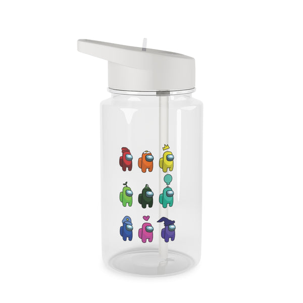 Among Gaming characters Clear Water Bottle