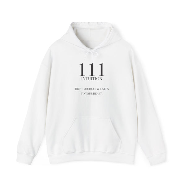 111 - Angel Numbers Hoodie White Front