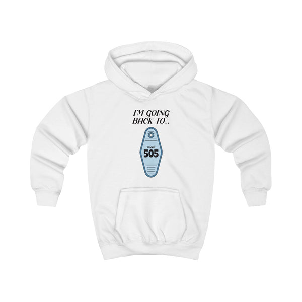 I'm Going Back To 505 Keyring Kids Hoodie White Front