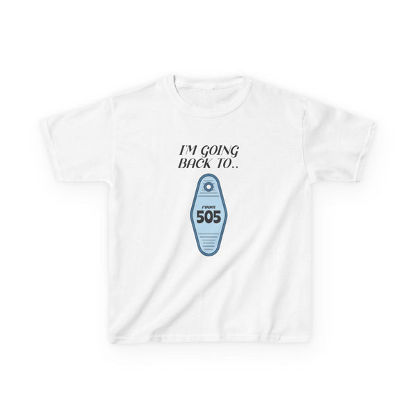 I'm Going Back To 505 Keyring Kids T-Shirt White Front