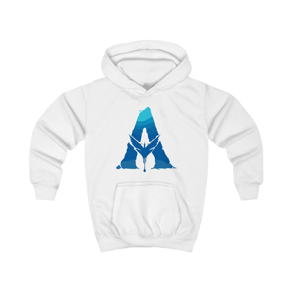 Alien World Logo Kids Hoodie White Front