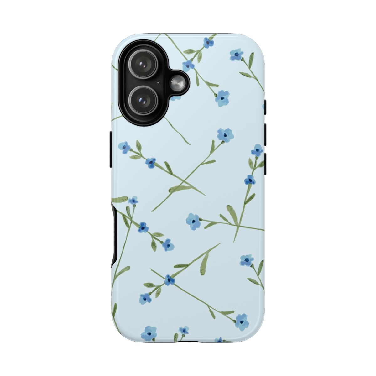 Baby Blue Floral Pattern Phone Case
