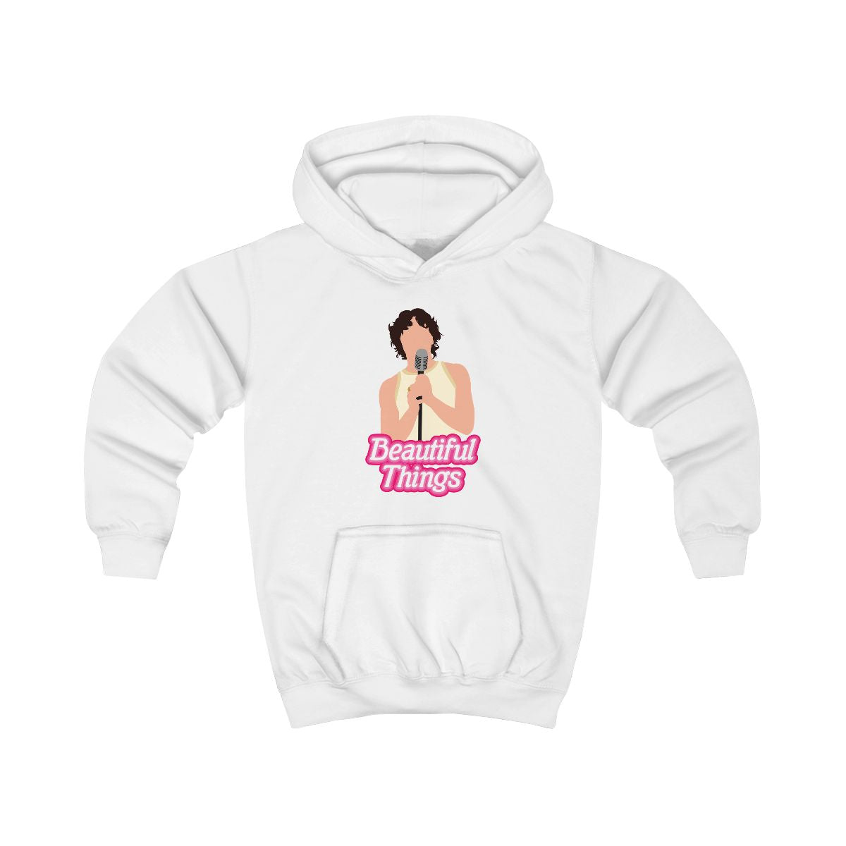 Neon Pink Beautiful Things Kids Hoodie
