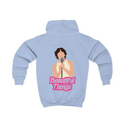 Neon Pink Beautiful Things Kids Hoodie 6