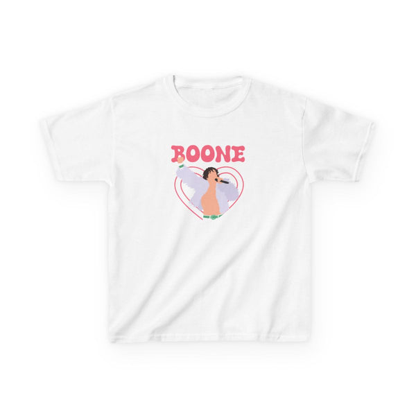 Boone Heart Kids T-Shirt White Front