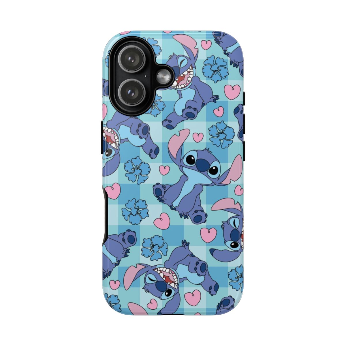 Blue Alien And Hearts Pattern Phone Case