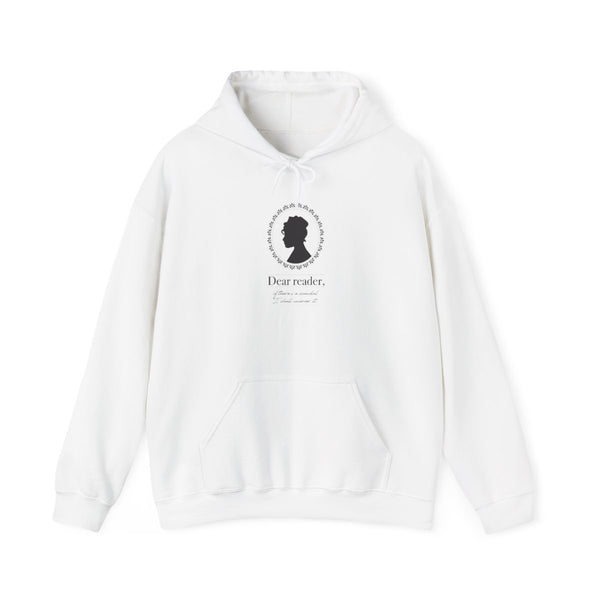 Dear Reader Hoodie White Front