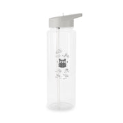 White K-Pop Band Army Logo and Signatures Clear Water Bottle 7