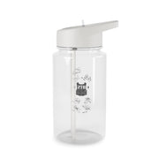White K-Pop Band Army Logo and Signatures Clear Water Bottle 2